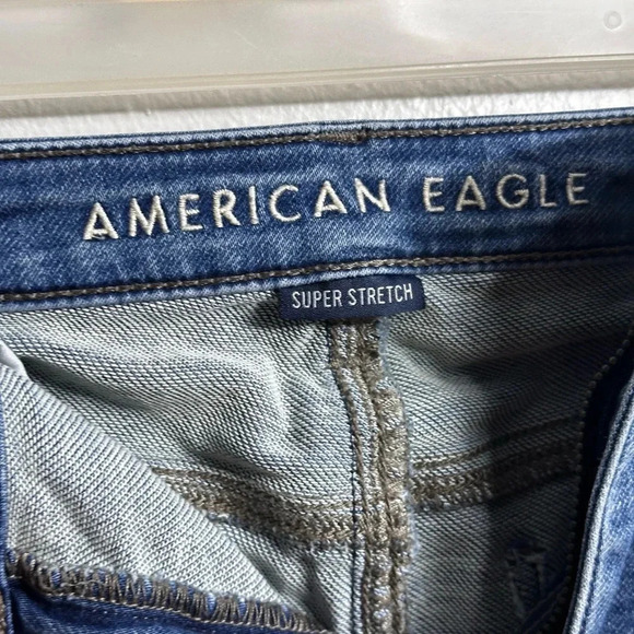 American Eagle Women Super Hi-rise Jegging Jeans Super Stretch Blue Size 6 R - Picture 5 of 13